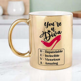 Gold and Glam – Personalized Diva Mug